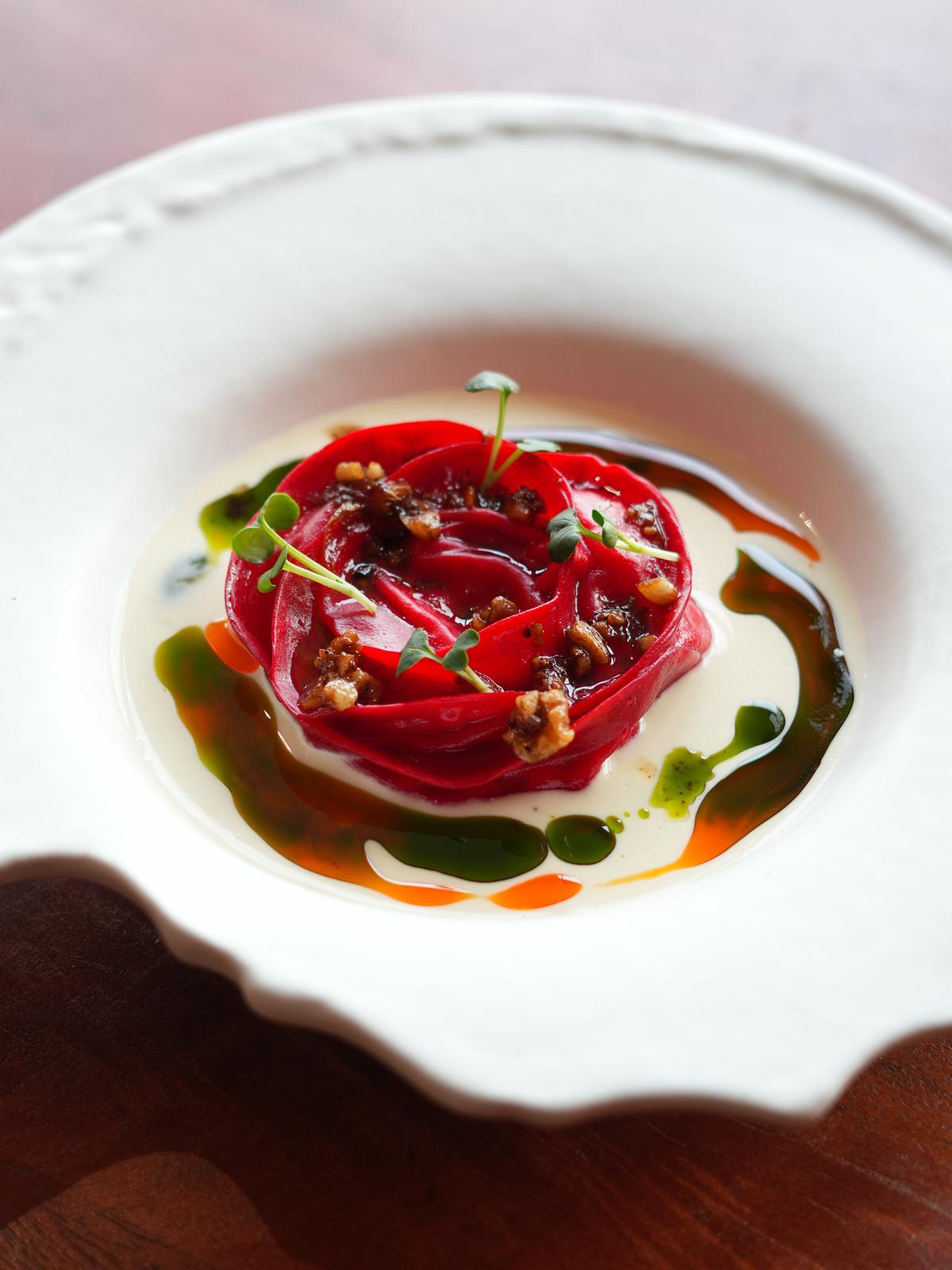 Chicken Ravioli with Mustard and Parmesan 