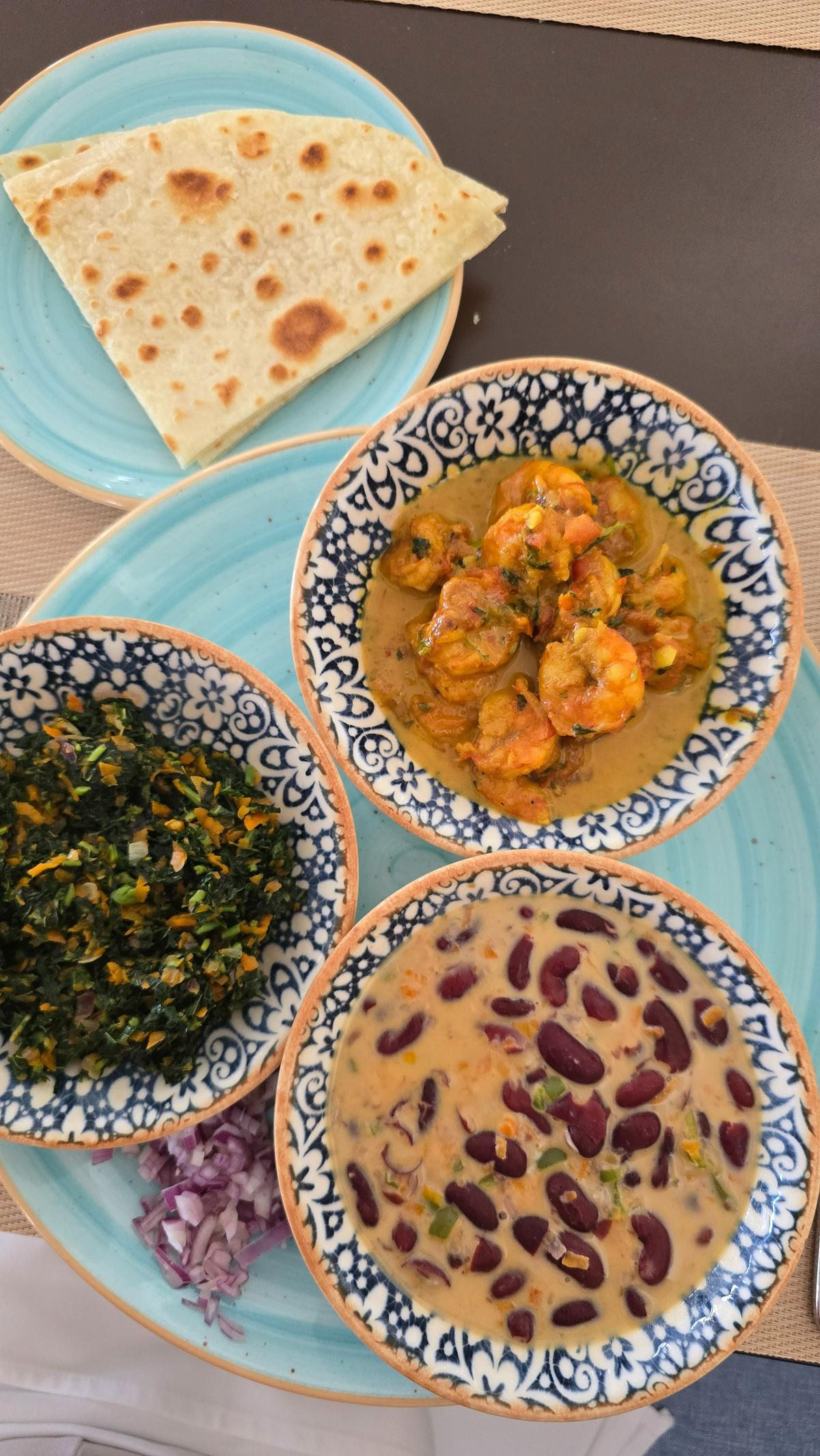 Mahrage, Prawn Curry, Mchicha Mahrage, Prawn Curry, Mchicha
