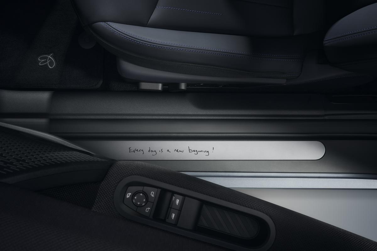 Paul Smith has infused into the car include- an inscription on the lower door’s sill Paul Smith has infused into the car include- an inscription on the lower door’s sill