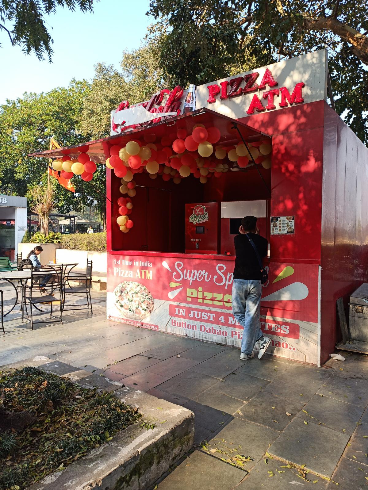 The Pizza ATM at Chandigarh’s Sukhna Lake