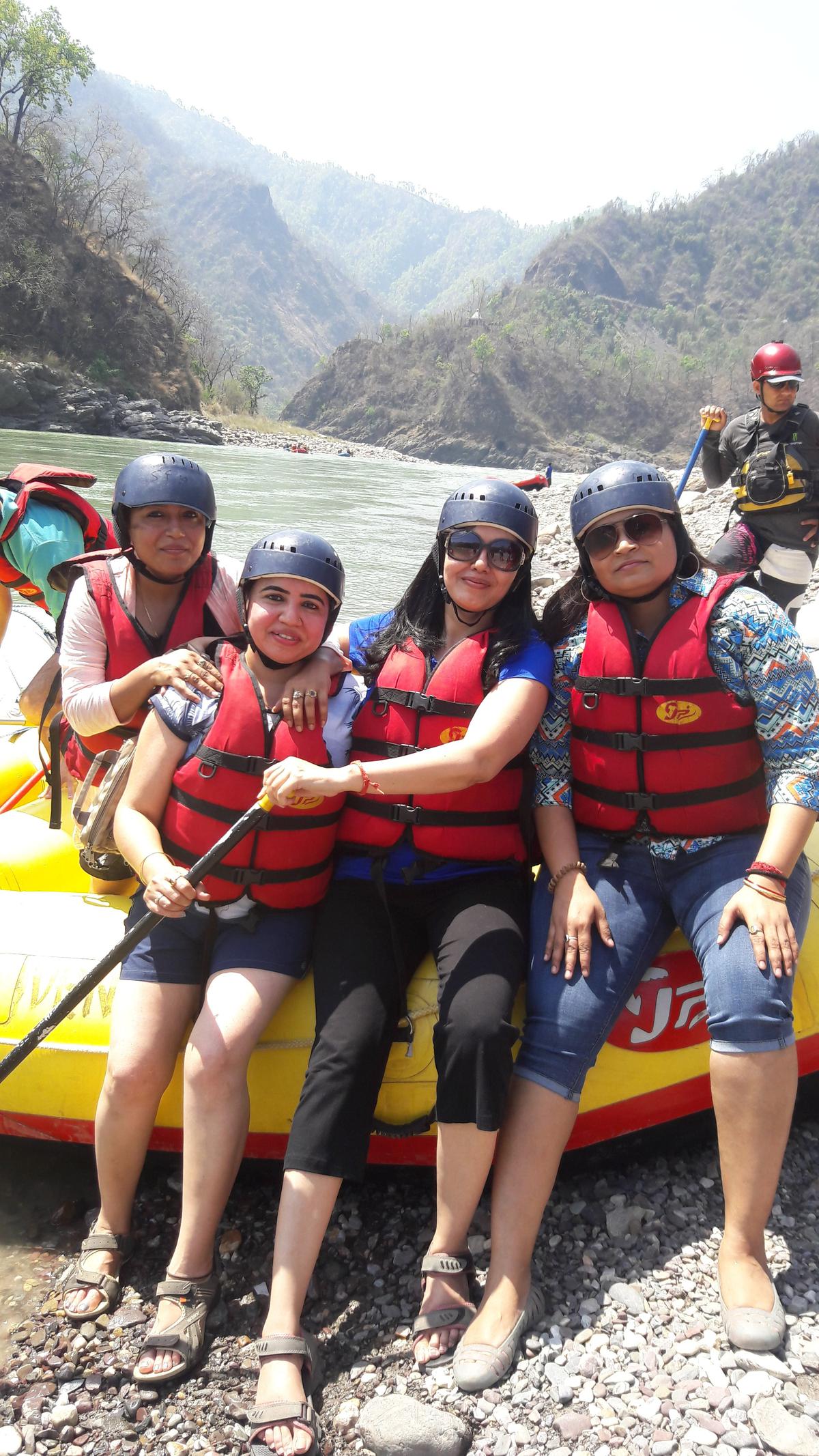 Club members go river rafting in Dehradun