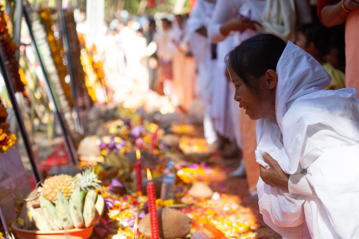 Family members grieving for the deceased who lost their lives in the ongoing communal conflict