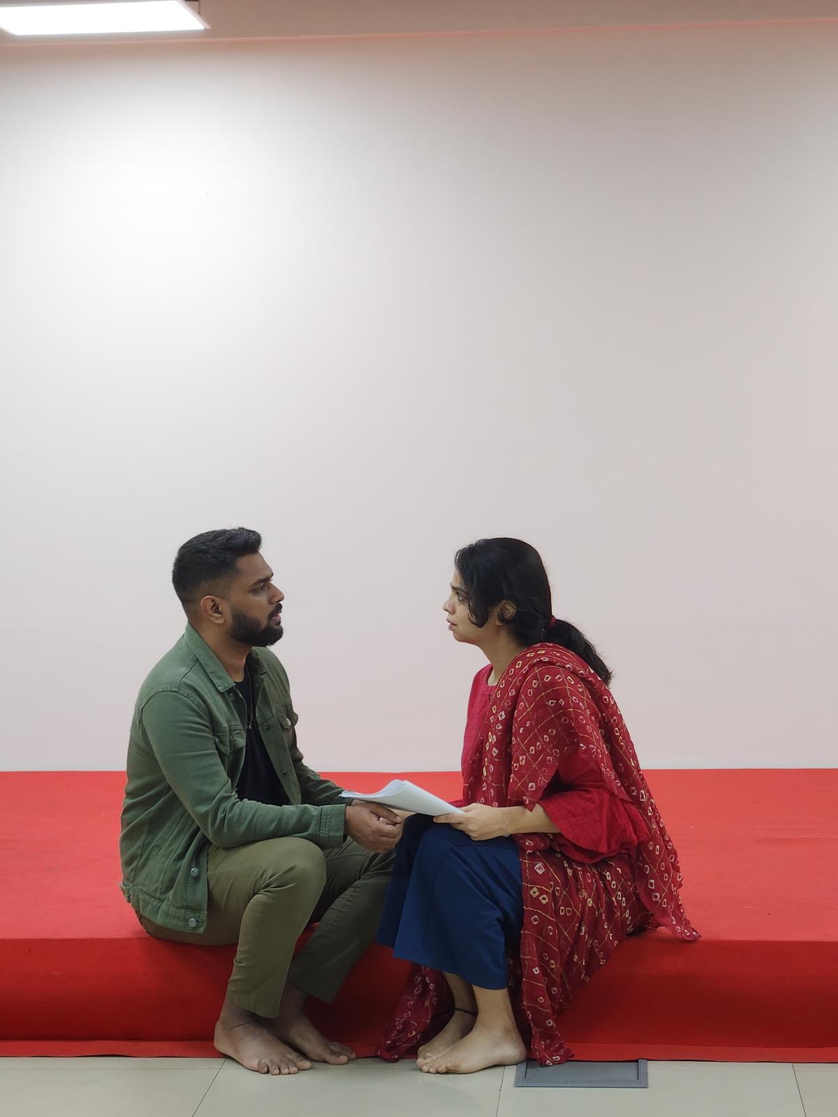 An image from the play’s rehearsal 