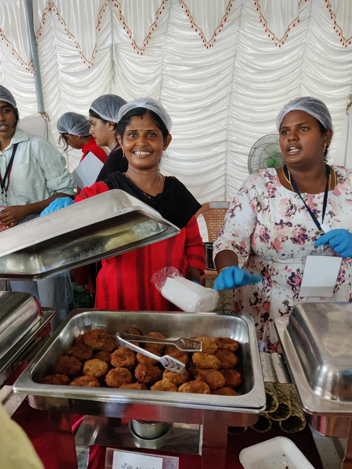 From the Sri Lankan kitchen at the Refugee Food Festival, Chennai.