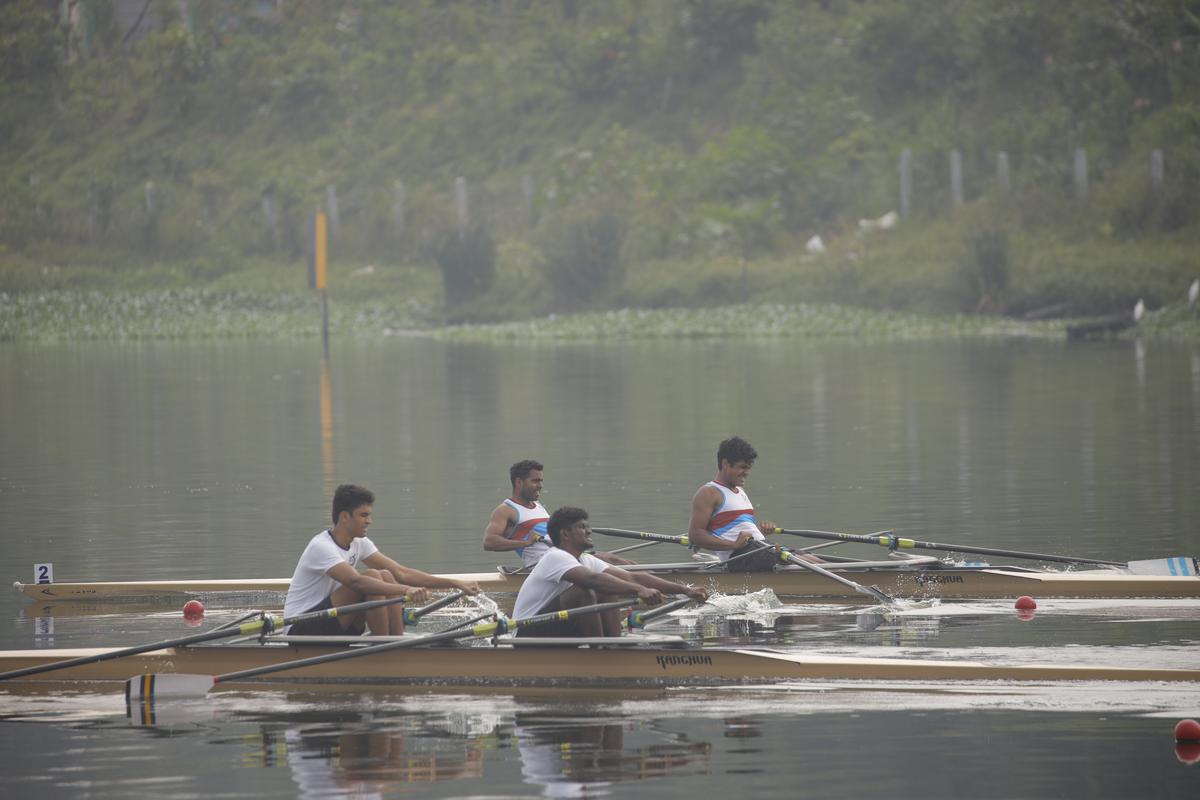 Rowers at the Madras Boat Club.