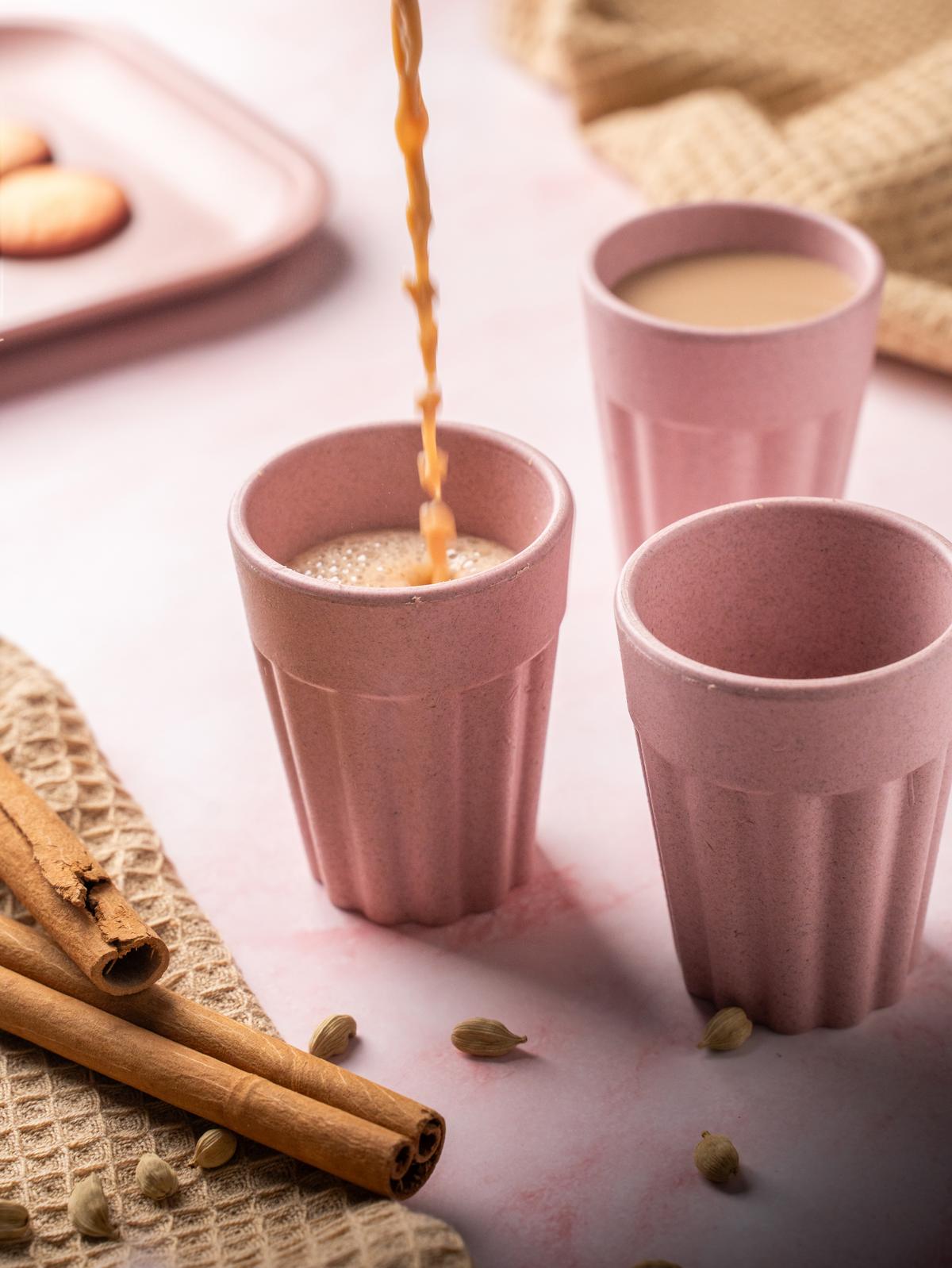 Chai cups crafted with rice husk at Irida Naturals Chai cups crafted with rice husk at Irida Naturals