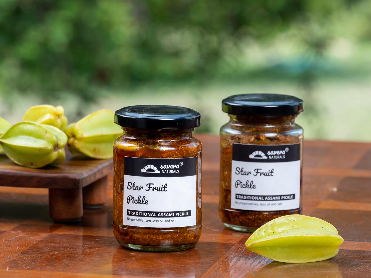 The range of ready-to-eat products at Savera Naturals includes star fruit pickle, citron pickle, vegan kimchi, etc.