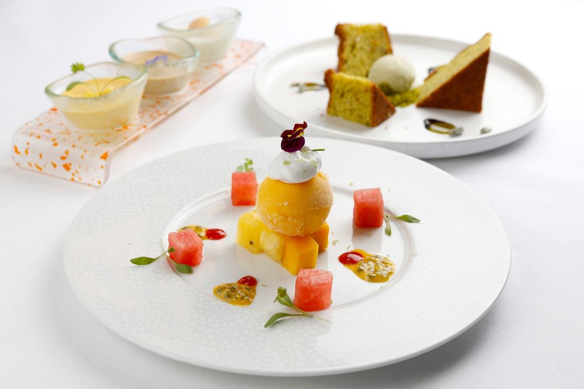 A selection of desserts at Quilon