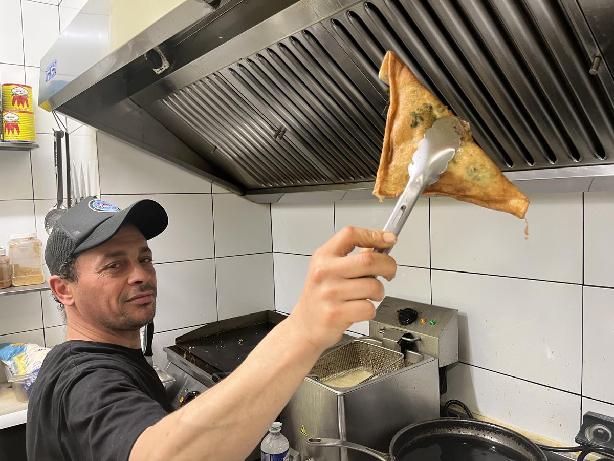 Tunisian Brik has a gooey centre and the salty, spicy kick of harissa Tunisian Brik has a gooey centre and the salty, spicy kick of harissa