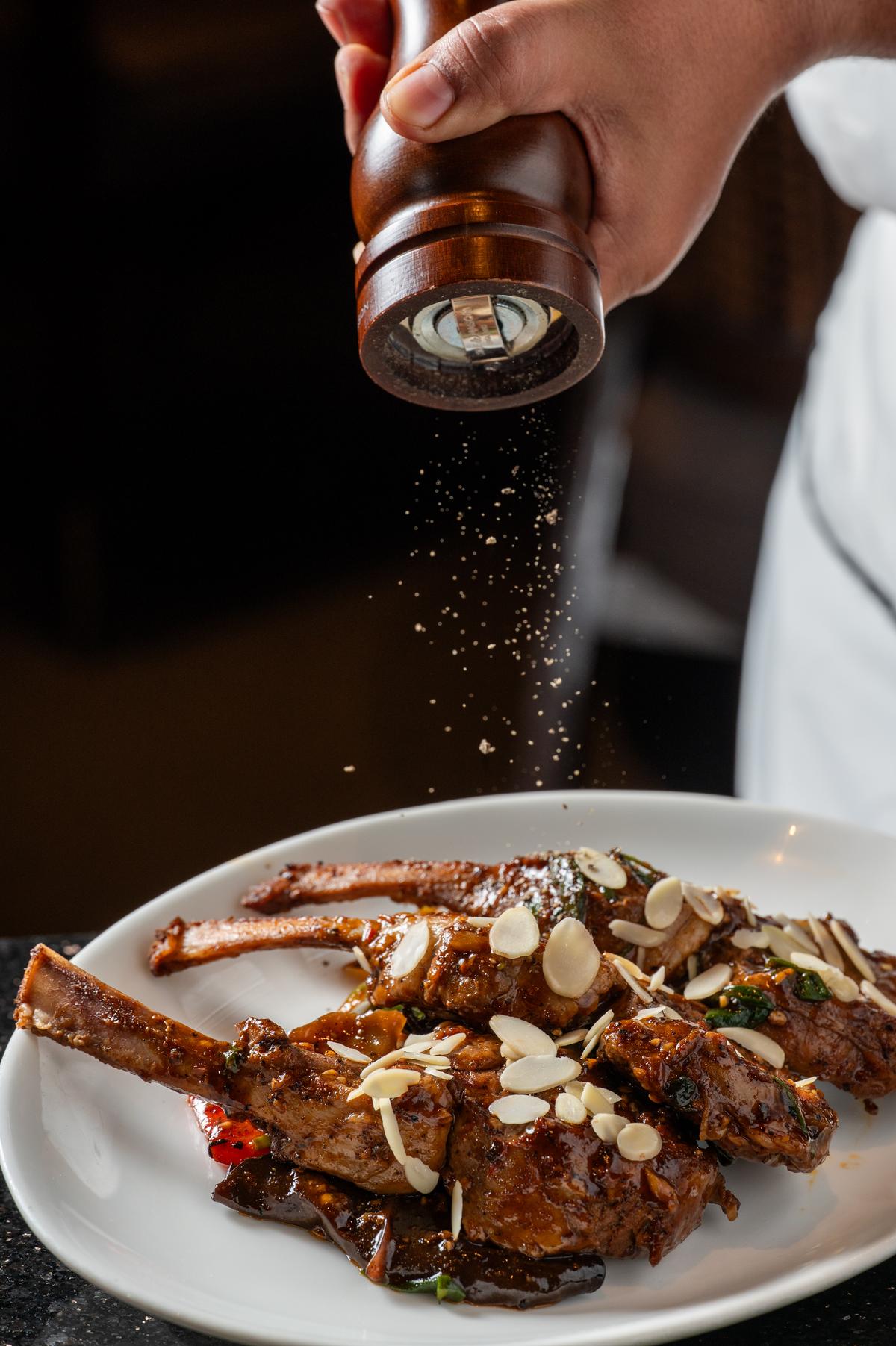 Black pepper lamb chops at Wabi Sabi