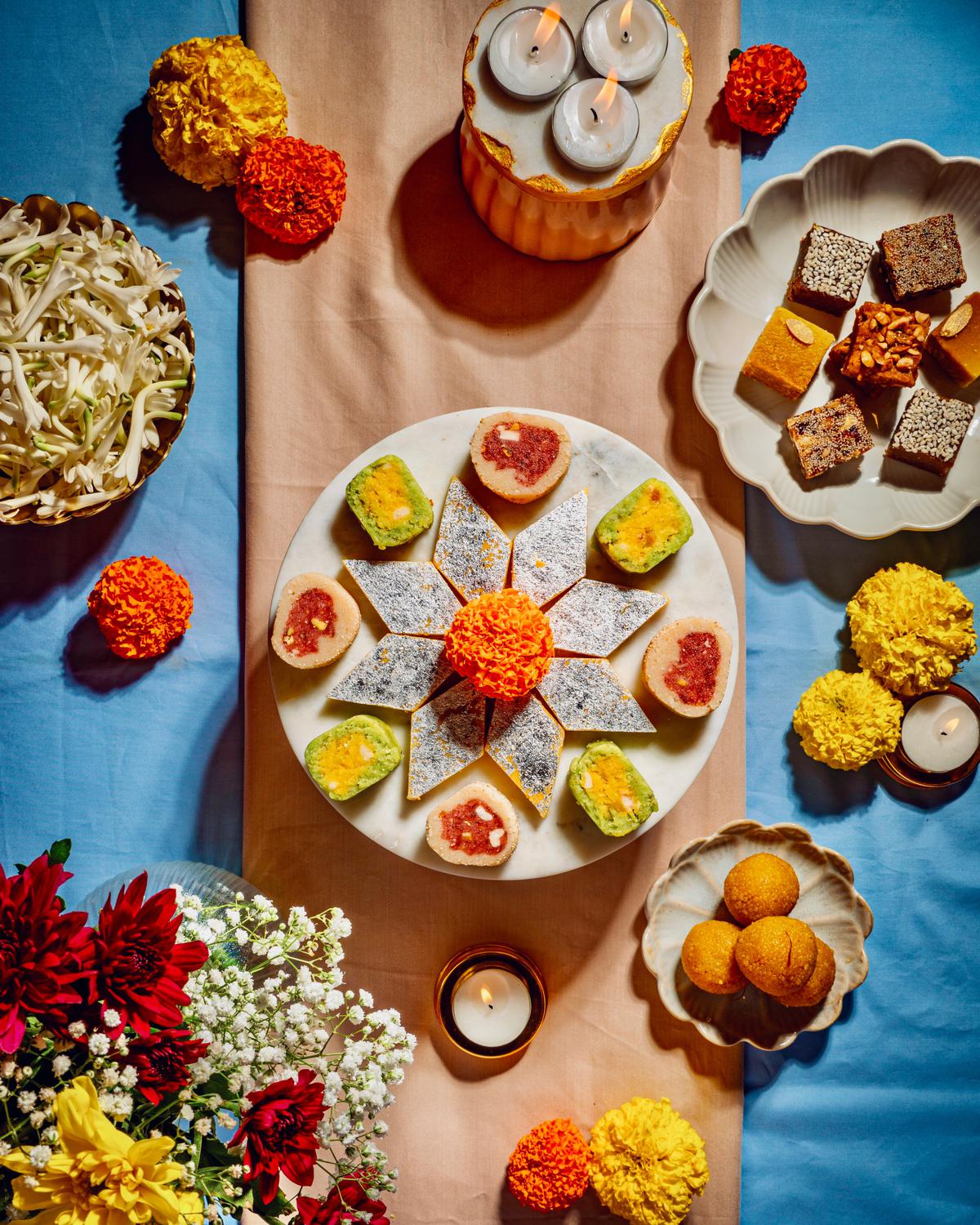 Assorted sweets at Bombay Sweet Shop