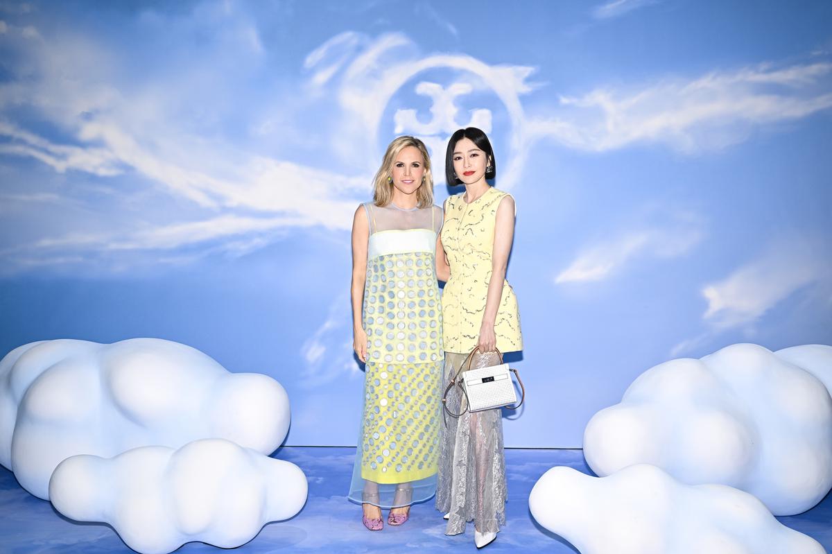Tory Burch (left) with actor Qin Lan
