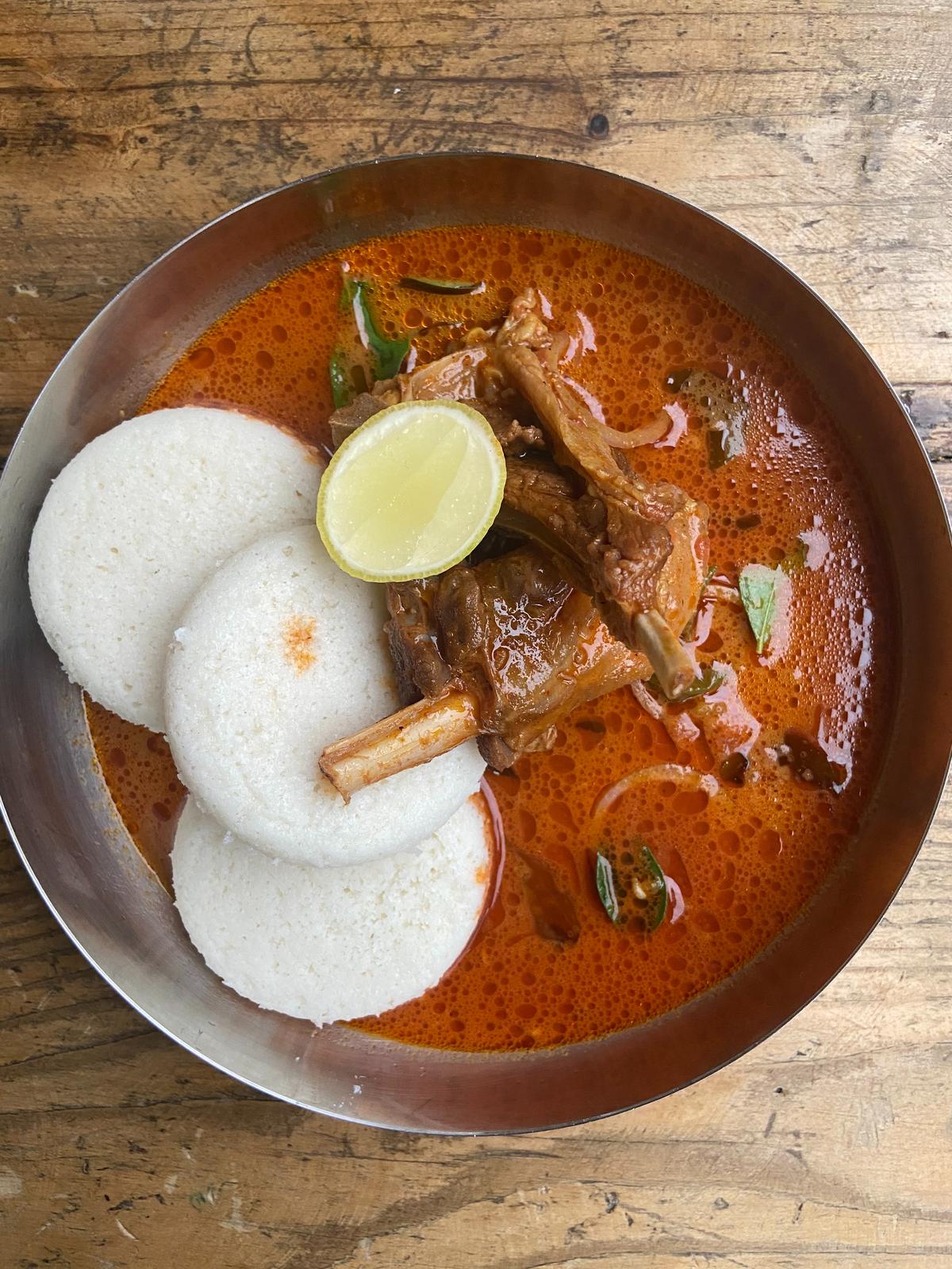 Idli mutton saru at WeIdliwale