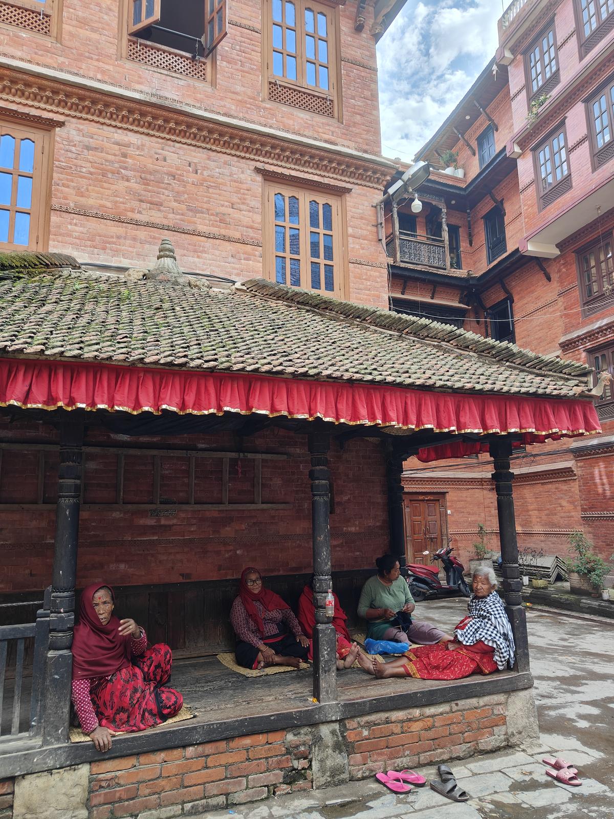 A falcha, one of the many century old communal rest platforms thoughtfully set across Nepal A falcha, one of the many century old communal rest platforms thoughtfully set across Nepal