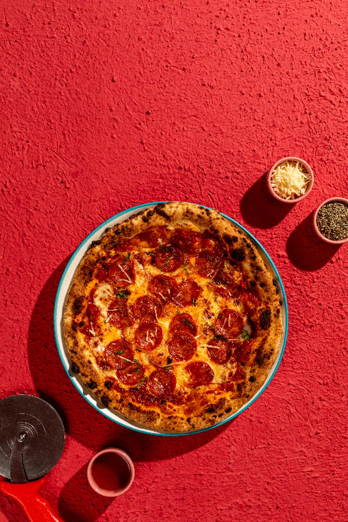 A pizza at Serious Slice A pizza at Serious Slice