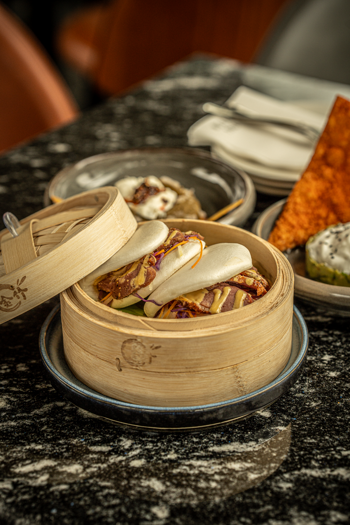 Duck pastrami bao