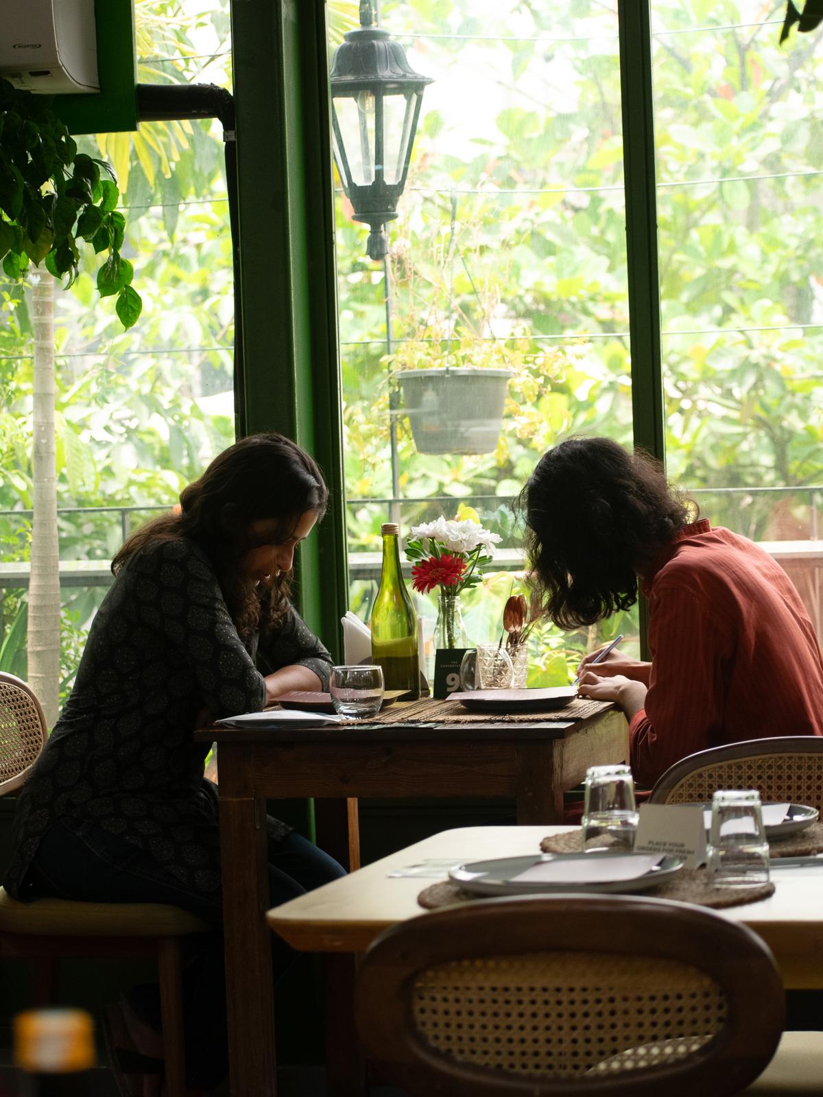 Diners at The Conservatory in Bengaluru