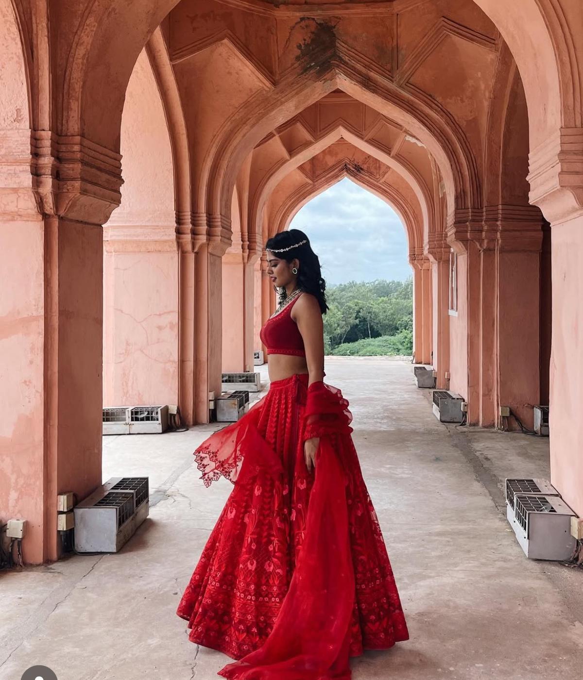 A rented Anita Dongre lehenga from Kuro