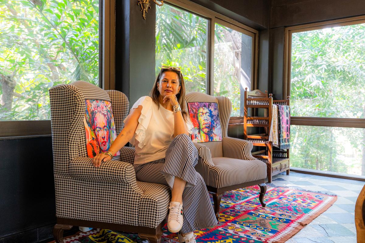 Ritu beri in her expansive office overlooking the greens