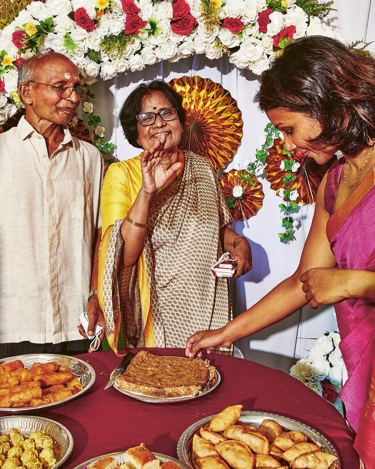 Cynthia with her parents