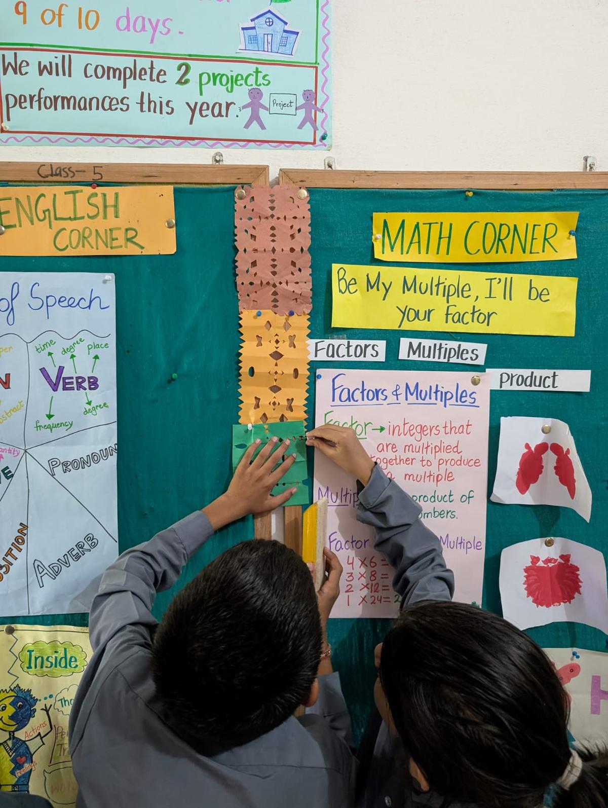 A math session in progress