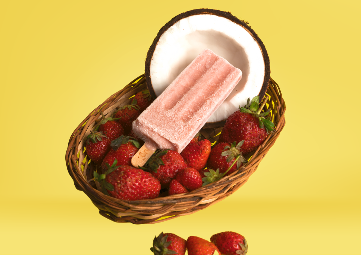 The strawberry popsicle by Himayug Gourmet Ice Treats