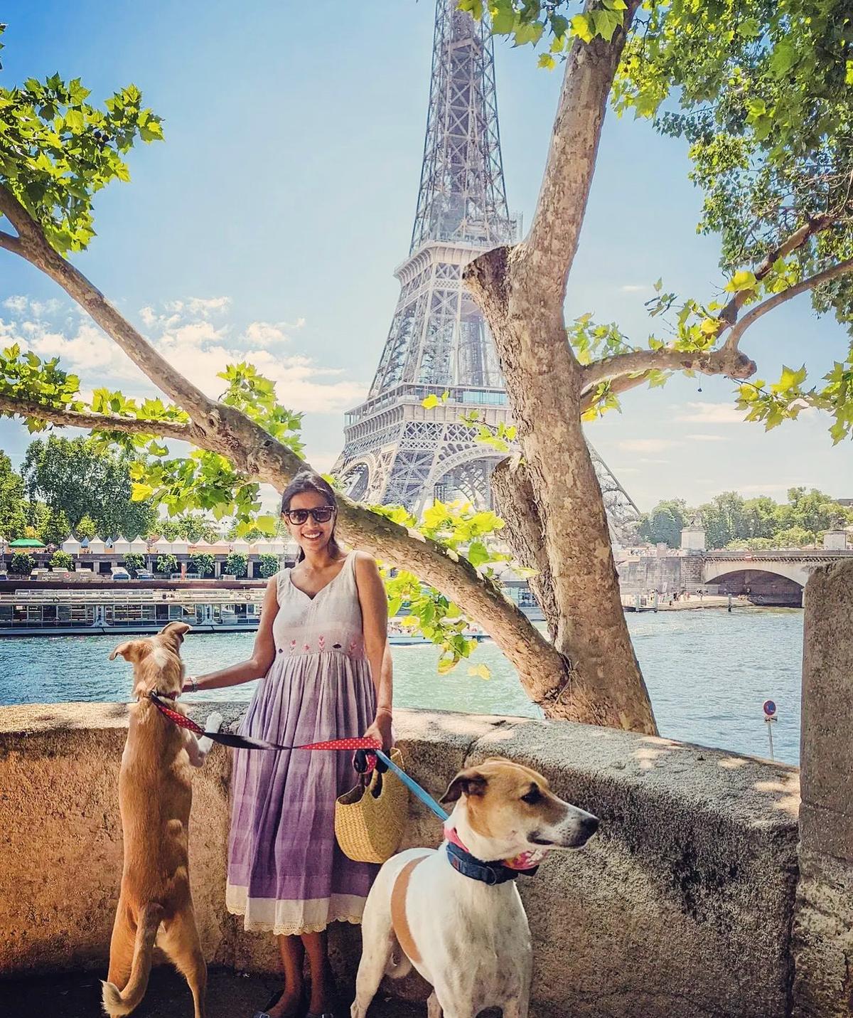Divya Dugar with her pets Divya Dugar with her pets