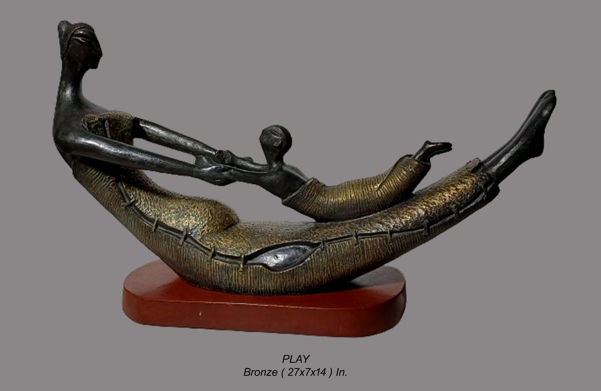 Sculpture by Subrata Paul titled Play