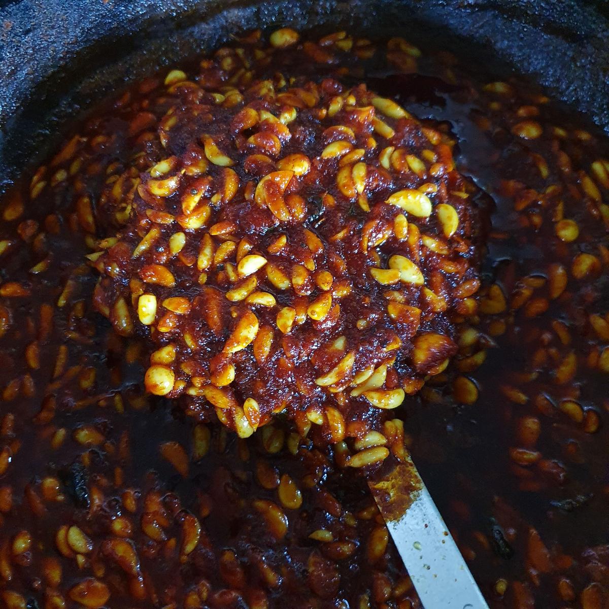 Garlic pickle in the making at Ammachi’s Pickles