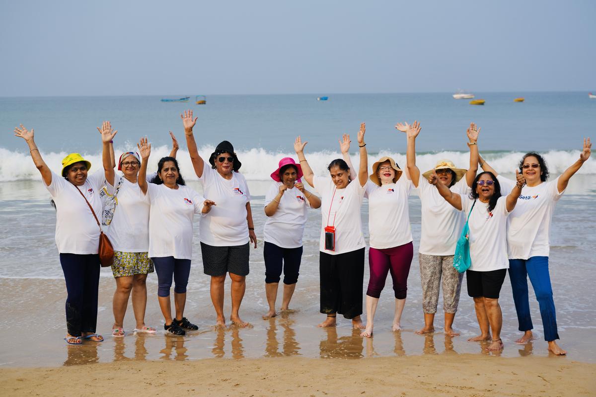 A group of tourists with WalkAbout A group of tourists with WalkAbout