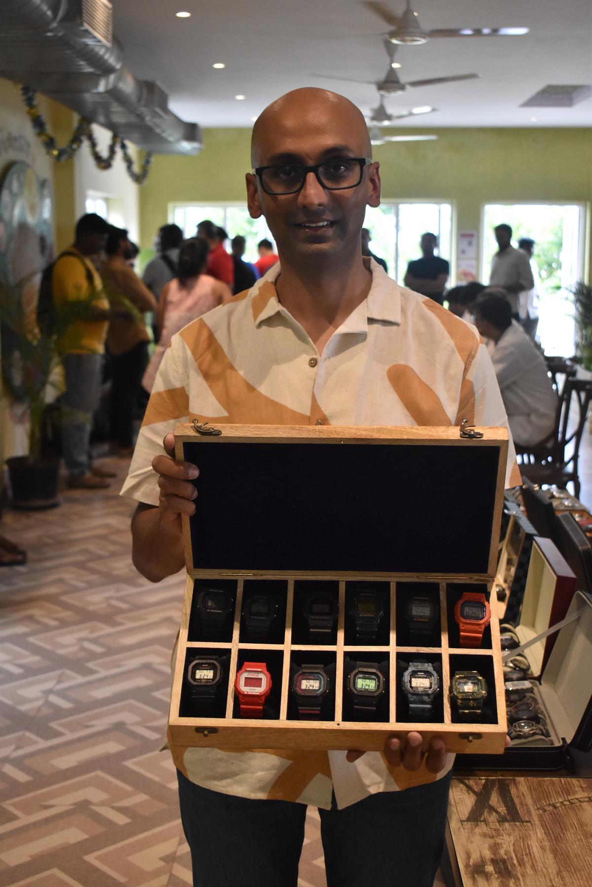 Arvind Ravikumar has an enviable collection of G-Shock square dial watches