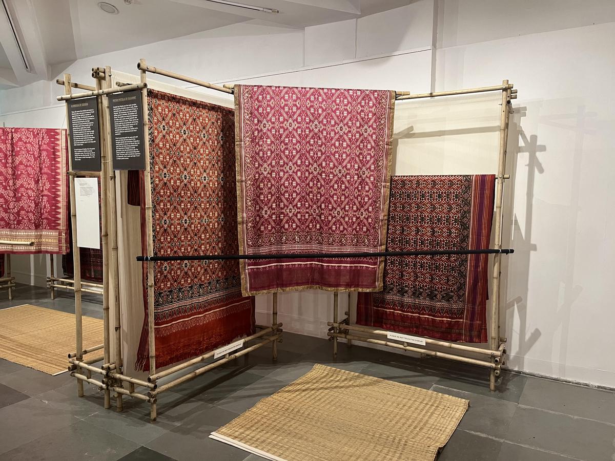 Patan patola of Gujarat (right) and Odisha's Khandua saris