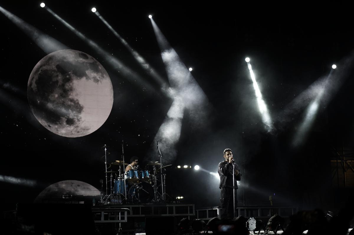 As Sanam performs at the Cherry Blossom festival in Shillong.