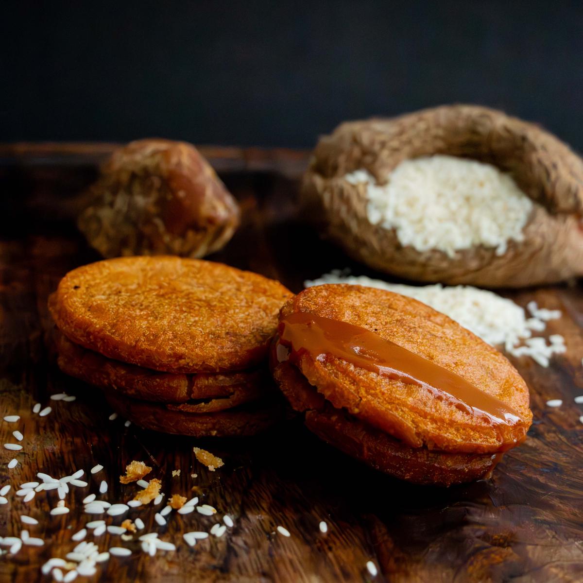 The salted caramel athirasam at Fondbites Patisserie