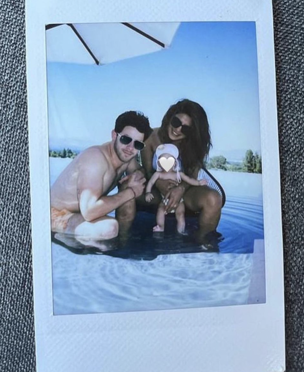 The actor with husband Nick Jonas and daughter Maltie Marie