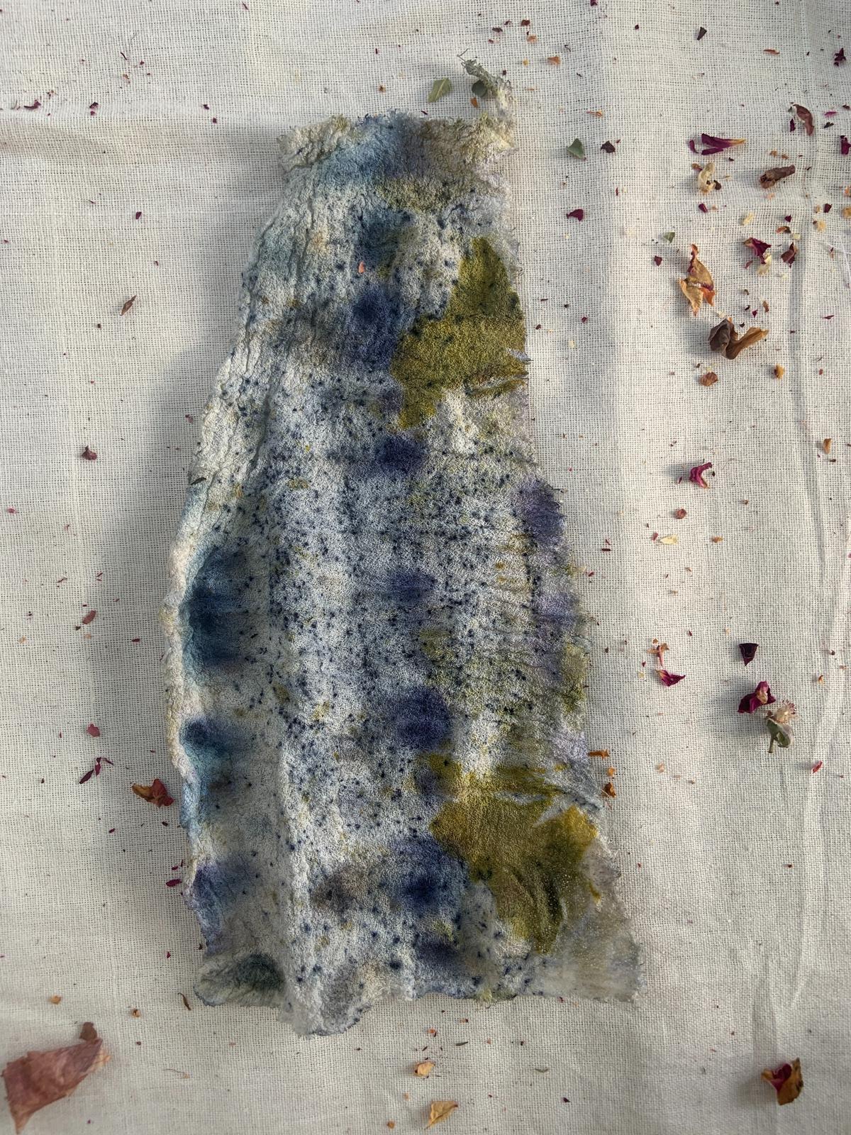 A naturally-dyed fabric 