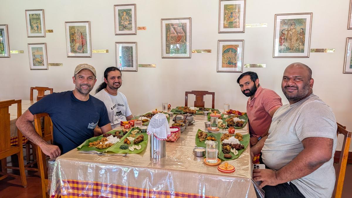 The group dining at The Bangala