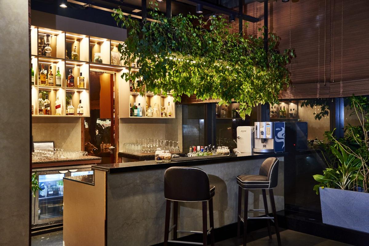 Cucina e bar in vetro