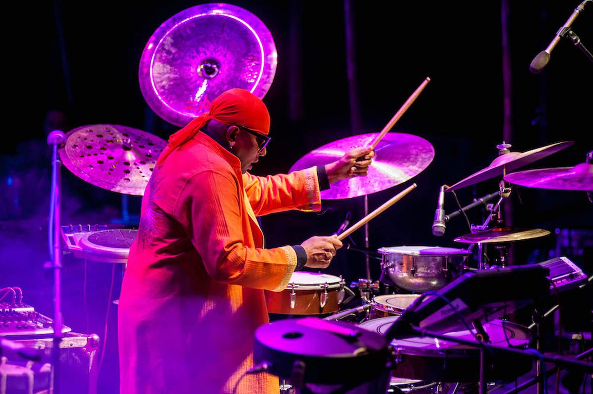Indian percussionist Sivamani performing at an earlier edition of Ziro