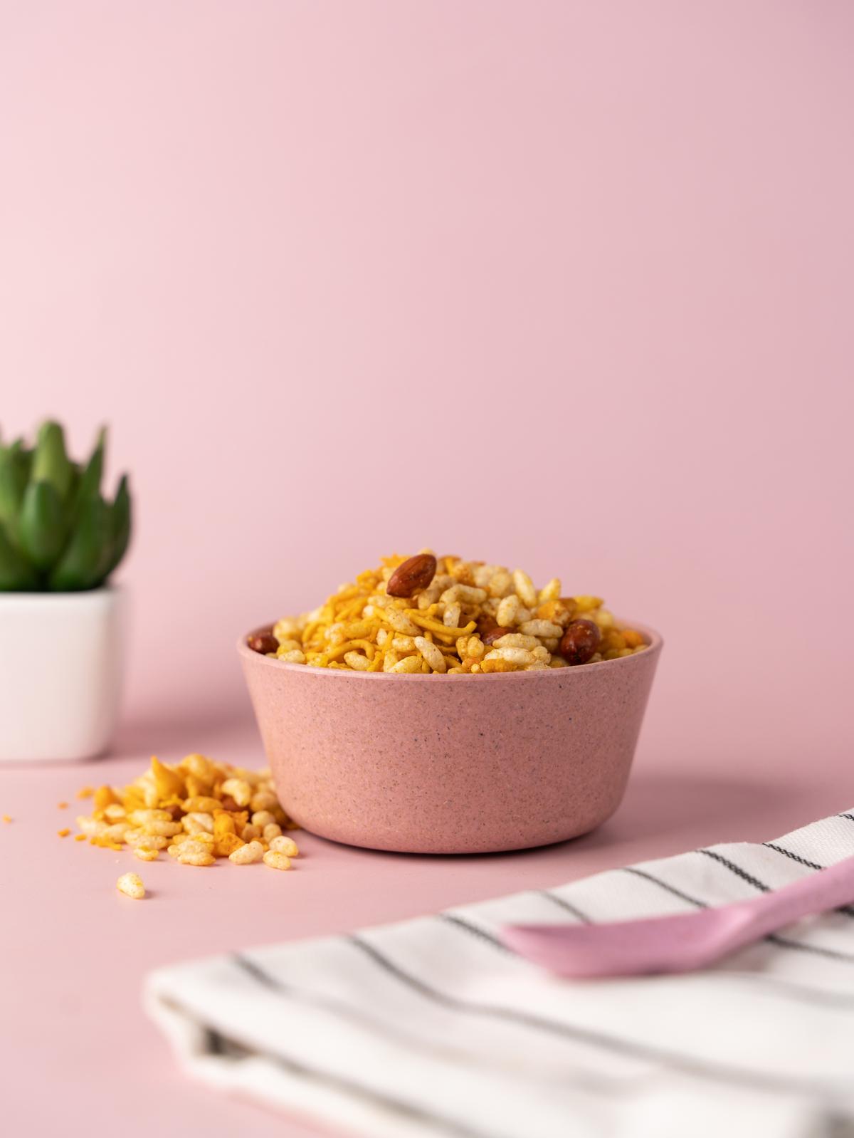 A bowl crafted with rice husk at Irida Naturals A bowl crafted with rice husk at Irida Naturals