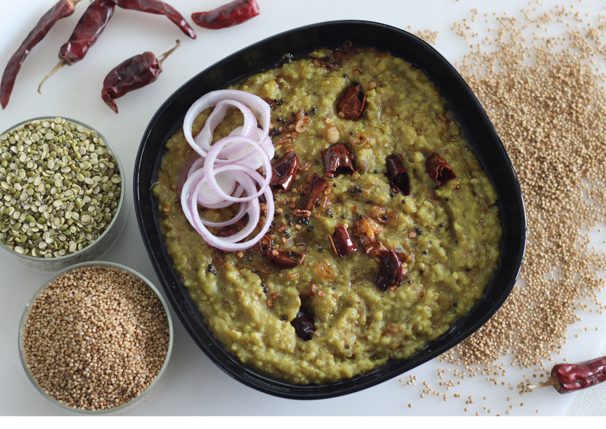 A dish from the millet menu  