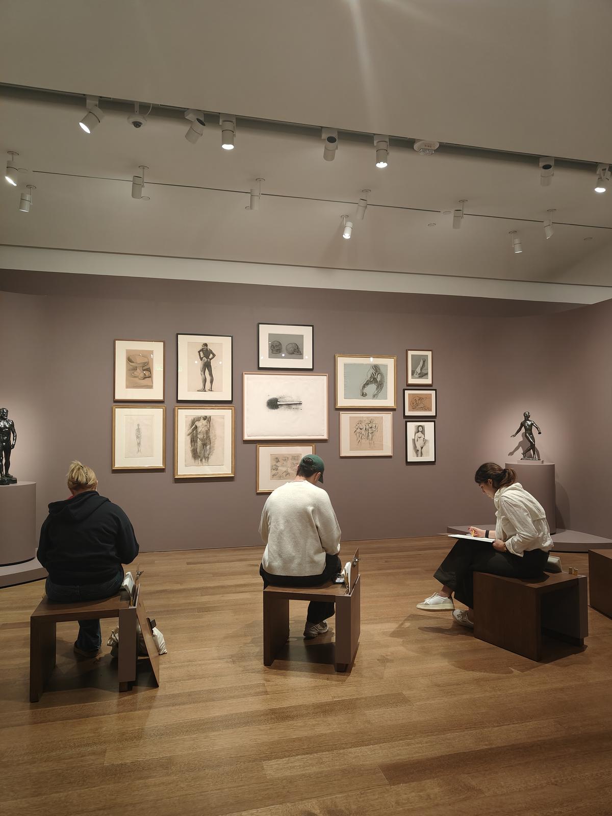 Students sketching at the Harvard Art Museums Students sketching at the Harvard Art Museums