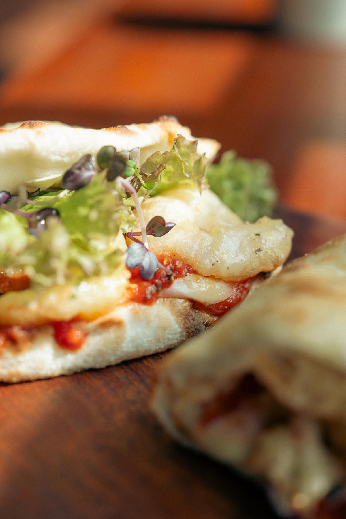 A calamari panuozzo at Serious Slice