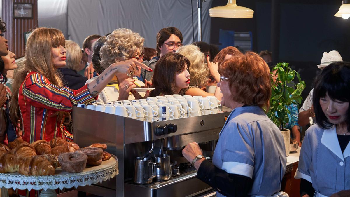 Back at the café: on Lavazza’s 2023 calendar shot by American photographer Alex Prager