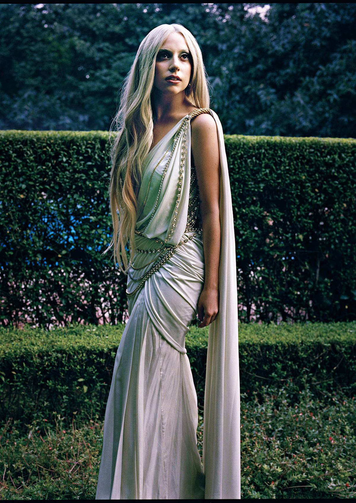 Lady Gaga in a TT drape saree for a concert in India