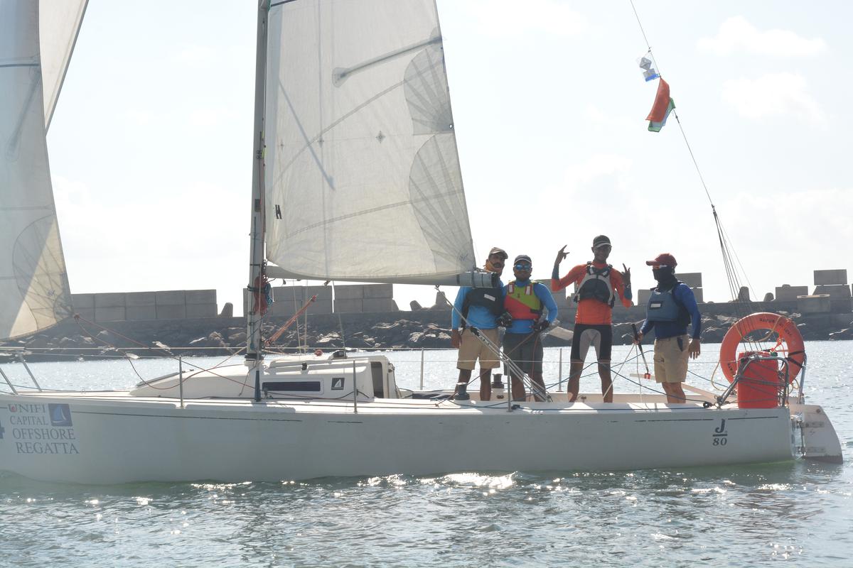 Participants on the J80 sailboats of RMYC