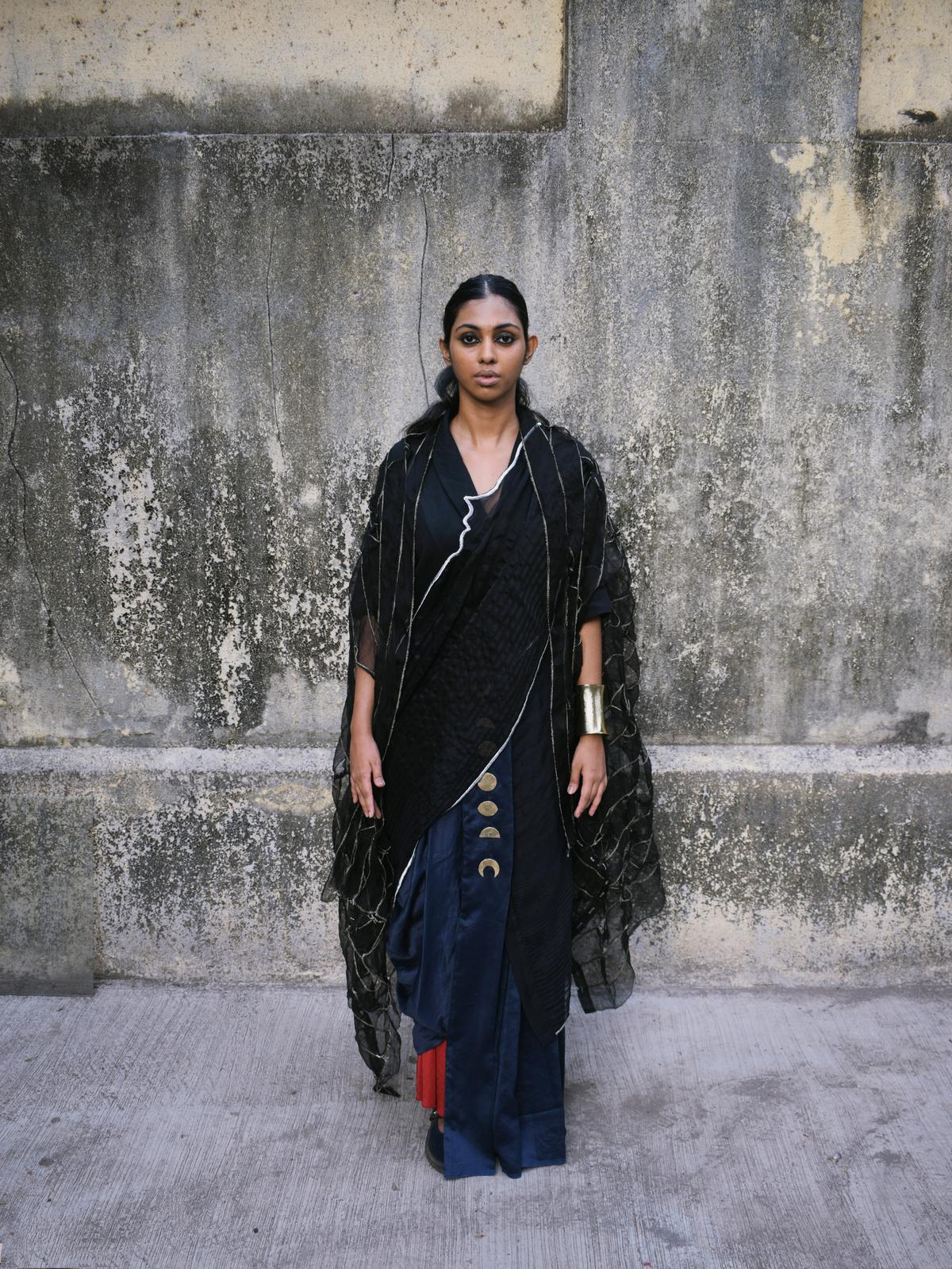 An outfit from J’aipour Homecoming that uses secondhand shirts from Mumbai’s Chor Bazaar 
