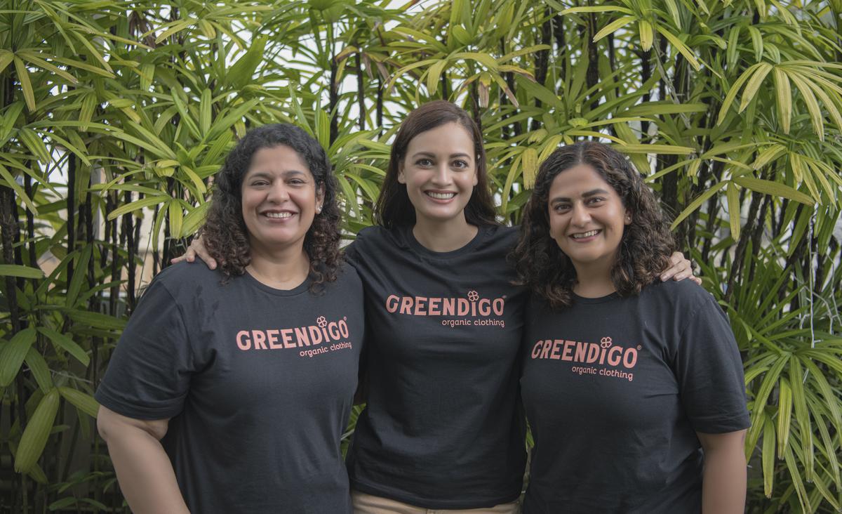 (from left) Meghna Kishore, Dia MIrza, and Barkha Bhatnagar