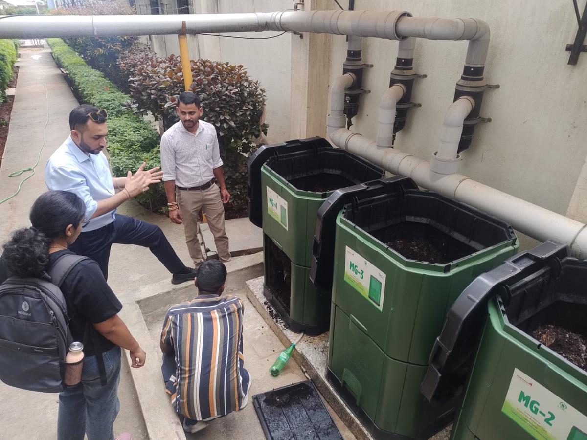 A waste management unit in an apartment
