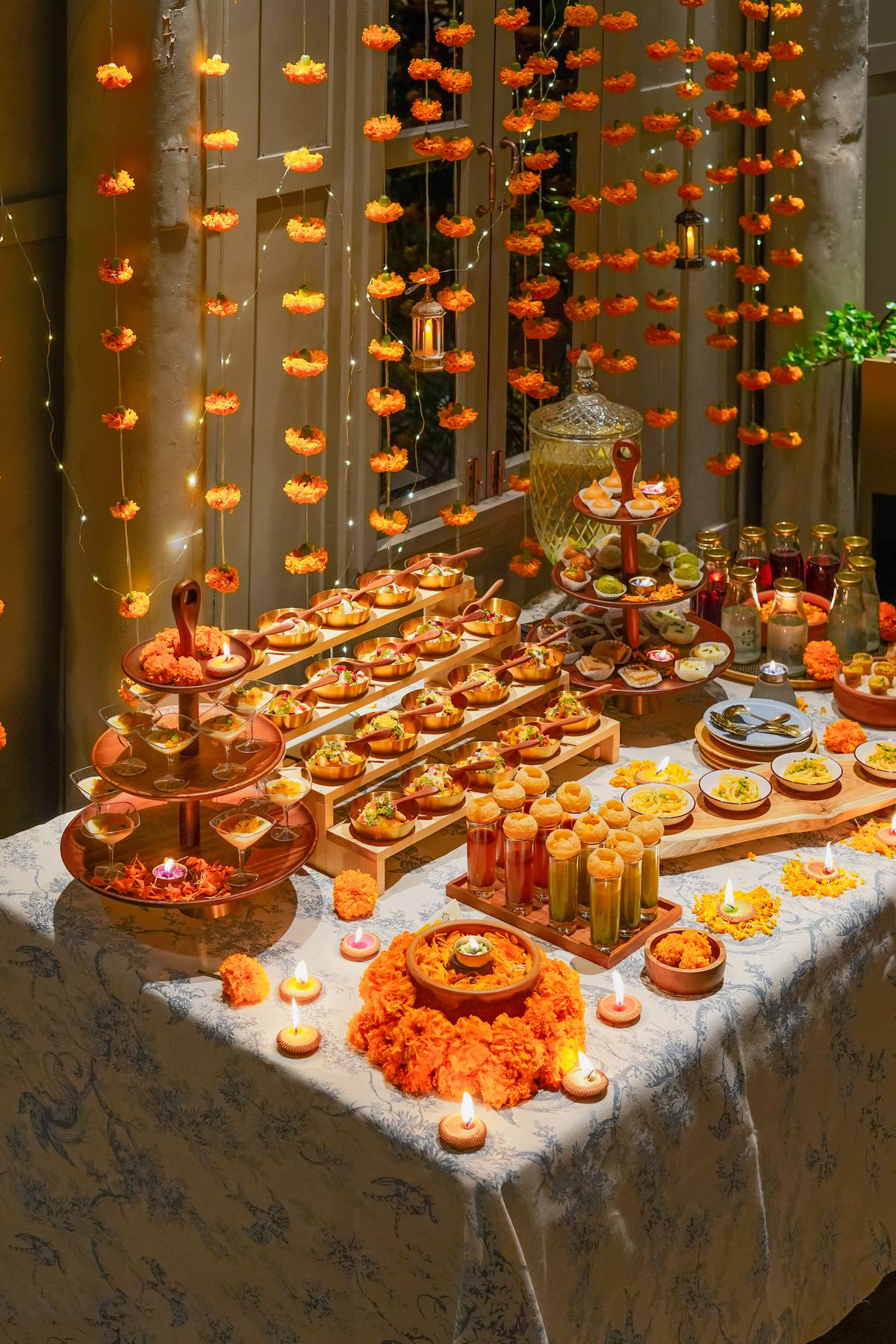 The festive arrangement at a private Deepavali party at Gaa